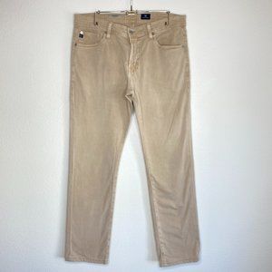 AG Adriano Goldschmied 33x32 (Actual 34x30) Graduate Tailored Leg Beige Jeans
